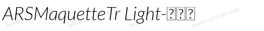 ARSMaquetteTr Light字体转换